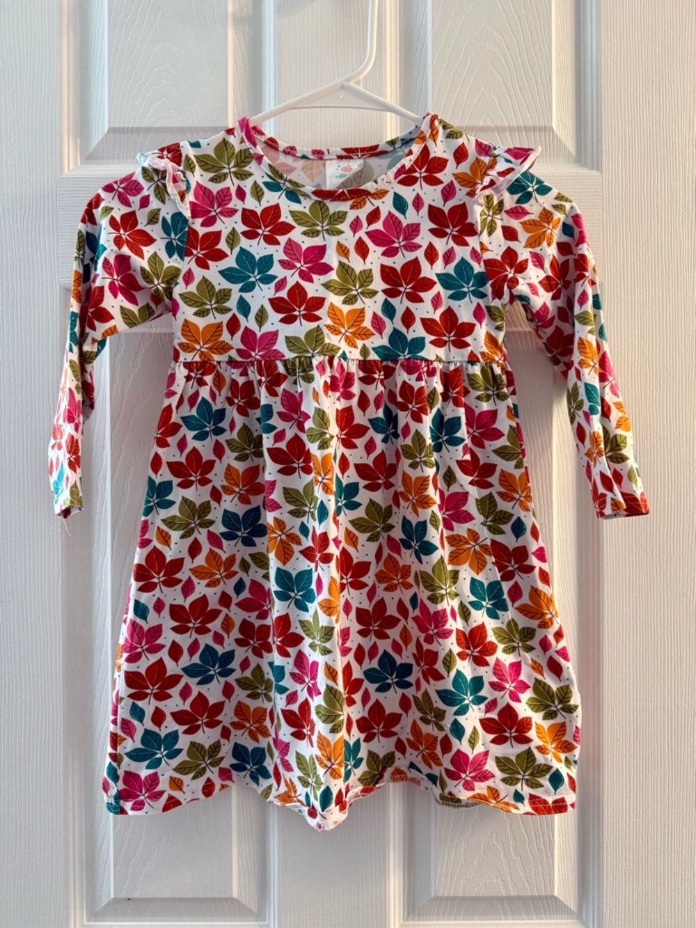 Stitchy Fish Fall Leaf Print Dress Size 5